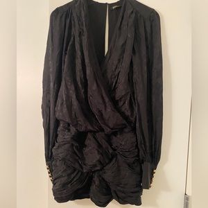 Balmain X H&M Limited Edition Black Jacquard Dress Size 6